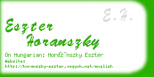 eszter horanszky business card